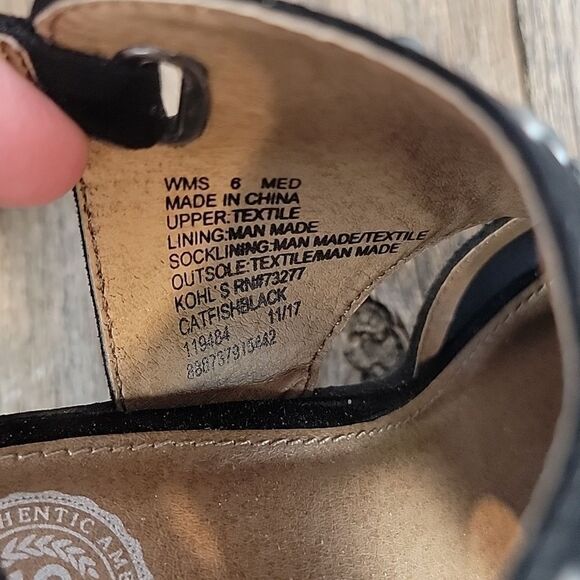 So catfish black block heel buckle sandals Size 6 - Picture 7 of 10